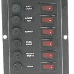 Pannello 6 interruttori verticale 14.103.31 Osculati