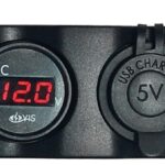 Voltometro 3/30 V + presa USB doppia 14.104.09 Osculati