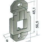 Basetta di supporto a parete 14.116.01 Osculati