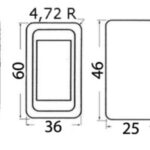 Cornice plastica destra/sinistra nera 14.197.31 Osculati