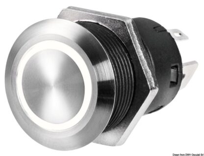 Interruttore FLAT inox ON-OFF 24 V rosso 14.215.10 Osculati