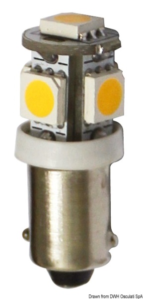 Lampadina 12 V BA9S 0,9 W 61 lm 14.225.01 Osculati