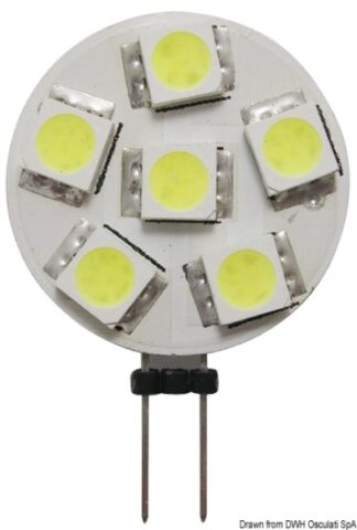 Lampadina 6 LED G4 Ø 24 mm attaco laterale 14.450.05 Osculati