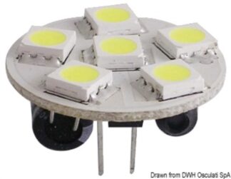 Lampadina 6 LED G4 Ø 24 mm attacco posteriore 14.450.06 Osculati