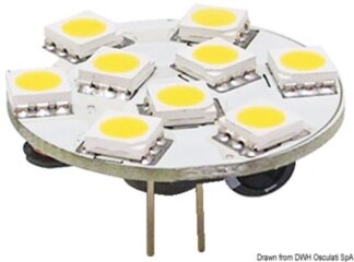 Lampadina LED SMD G4 12/24 V attacco posteriore 14.450.10 Osculati