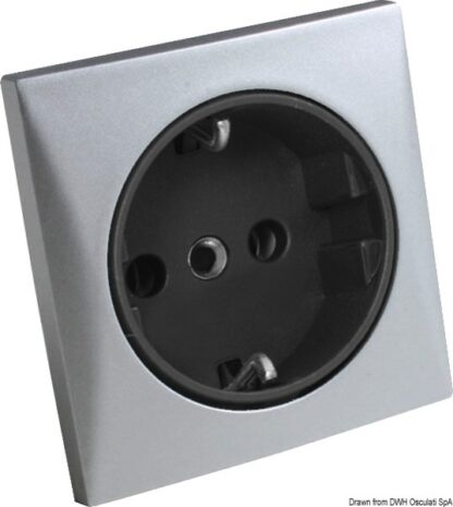 Osculati 14.492.04 Presa Ac 220 V Tipo Schuko Satinata