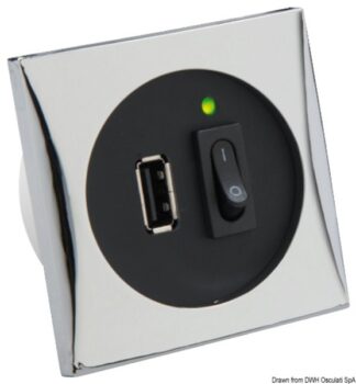 Presa USB cromata 5 V 14.494.03 Batsystem