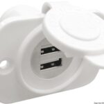 Osculati 14.516.11 Presa Incasso Doppia Usb Bianca spine prese accendisigaro ed accessori