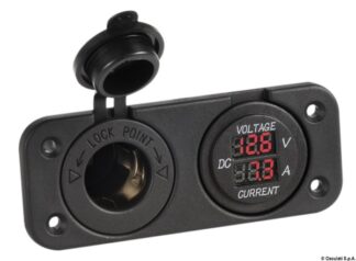 Voltmetro/Amperometro digitale e presa 12 V 14.517.26 Osculati