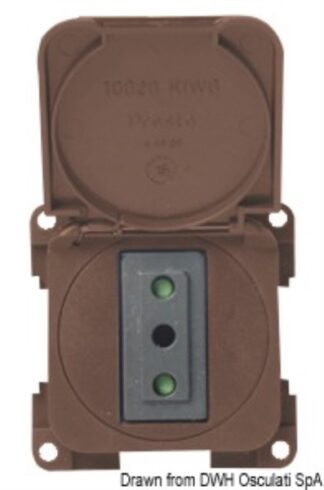 Presa bipolare marrone 14.663.01 CBE
