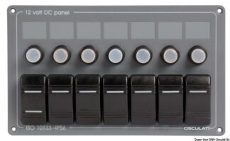 Pannello orizzontale 7 interruttori 14.855.07 Osculati