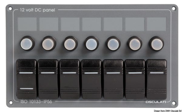 Pannello orizzontale 7 interruttori 14.855.07 Osculati