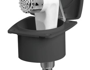 Doccetta Boris nera tubo PVC 2,5 m 15.248.56 Osculati