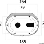 Box e coperchio Classic XL foro trasversale 15.900.02 Osculati