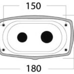 Box e coperchio New Edge XL foro posteriore 15.900.05 Osculati