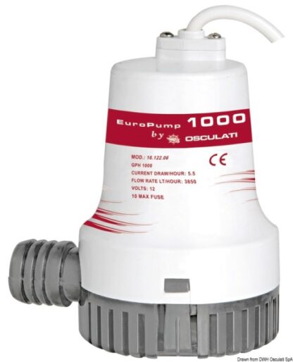 Elettropompa Europump II 1000  12 V 16.122.06 Osculati