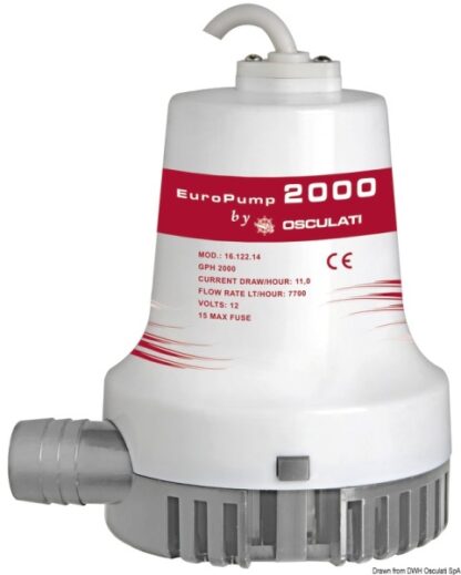 Elettropompa Europump II 2000 12 V 16.122.14 Osculati