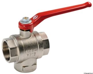 Valvola a sfera ottone 3 vie 1" 1/2 L 17.229.05 Osculati