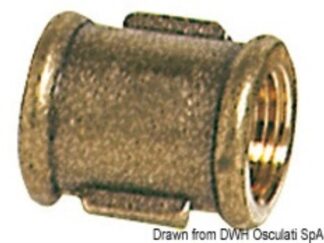 Osculati 17.270.09 Manicotto Ottone Femmina/Femmina 1/4"