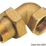 Raccordo 3 pezzi curvo 3/4 17.274.02 Osculati