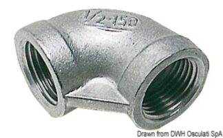 Gomito 90° femmina/femmina inox 1" 1/2 17.326.06 Osculati