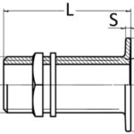 Scarico a mare filo ottone cromato 3/8" 17.324.10 Osculati