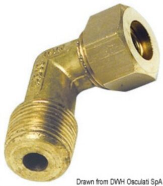Raccordo 90° maschio 10 mm x 1/4" 17.409.02 Osculati
