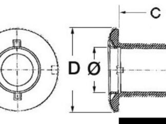 Osculati 17.422.85 Scarico A Mare Inox 1" 1/2 X 112 Mm