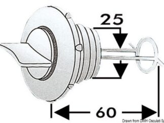 Tappo scarico nylon 25 mm 18.346.10 Osculati