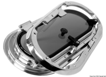 Oblò Bomar inox ovale 438 x 210 mm 19.224.03 Bomar
