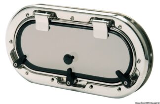 Oblò Bomar inox ovale 400 x 200 mm 19.224.01 Bomar