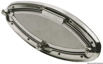 Oblò Bomar inox ellittico 457 x 197 mm 19.228.96 Bomar