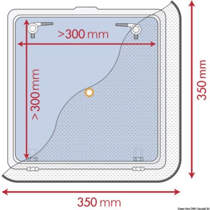 Zanzariera 350 x 350 mm 19.366.00 Waterline Design