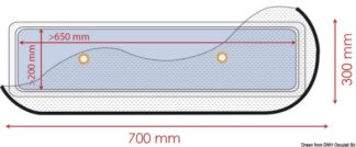 Zanzariera 700 x 300 mm 19.366.15 Waterline Design