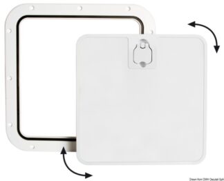 Portello estraibile bianco 375 x 375 mm 20.302.30 Osculati