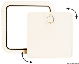 Portello estraibile crema 375 x 375 mm 20.302.31 Osculati