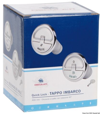 Tappo imbarco Quick Lock Fuel 30° mm 38 20.366.14 Osculati