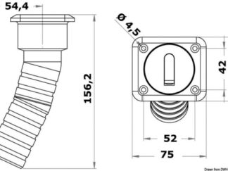 Tappo Square Water 38 mm lungo 20.455.02 Osculati