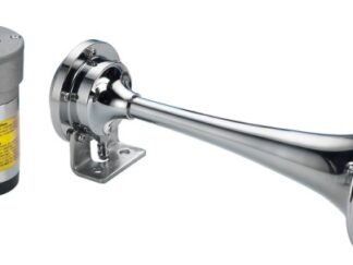 Tromba cromata 1 corno 24 V 21.442.24 Osculati