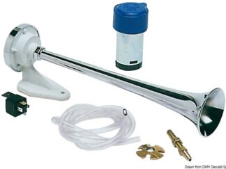 Tromba con compressore 24 V cromato 21.451.24 Marco