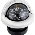 Bussola Riviera 4" con coperchio bianca/nera rosa piana 25.028.13 Riviera