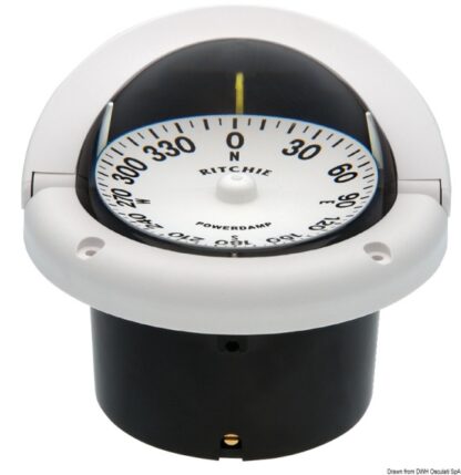 Bussola Ritchie Helmsman 3"3/4 incasso bianca/b. 25.083.02 Ritchie navigation