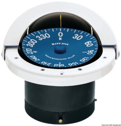 Bussola Ritchie Supersport 4"1/2 bianca/blu 25.087.12 Ritchie navigation