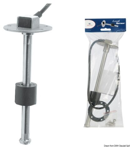 Galleggiante verticale 59 cm inox 0-190 ohm 27.161.59 Osculati
