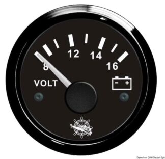 Voltmetro 8/16 V nero/nera 27.320.14 Osculati
