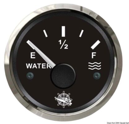 Indicatore acqua 10-180/240-33 ohm nero/lucida 27.321.04 Osculati