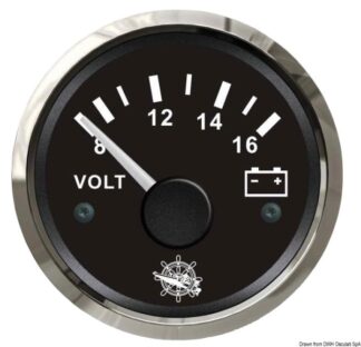 Voltmetro 8/16 V nero/lucida 27.321.14 Osculati