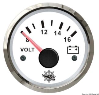 Voltmetro 8/16 V bianco/lucida 27.322.14 Osculati