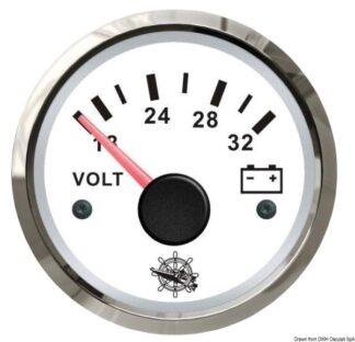 Voltmetro 18/32 V bianco/lucida 27.322.15 Osculati