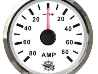 Amperometro con shunt 80 A bianco/lucida 27.322.24 Osculati